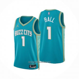 Camiseta Charlotte Hornets Lamelo Ball #1 Ciudad 2023-24 Verde