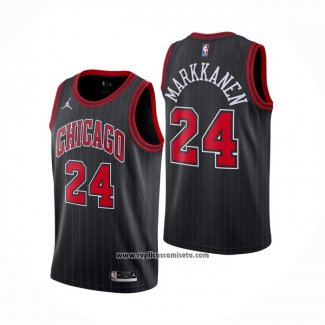 Camiseta Chicago Bulls Lauri Markkanen #24 Statement 2020-21 Negro