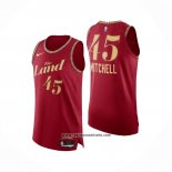Camiseta Cleveland Cavaliers Donovan Mitchell #45 Ciudad Autentico 2023-24 Rojo