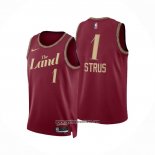 Camiseta Cleveland Cavaliers Max Strus #1 Ciudad 2023-24 Rojo