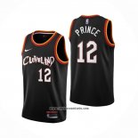 Camiseta Cleveland Cavaliers Taurean Princel #12 Ciudad 2020-21 Negro