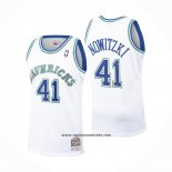 Camiseta Dallas Mavericks Dirk Nowitzki #41 Mitchell & Ness 1998-99 Blanco