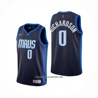 Camiseta Dallas Mavericks Josh Richardson #0 Earned 2020-21 Azul