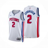Camiseta Detroit Pistons Cade Cunningham NO 2 Association 2024-25 Blanco