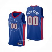 Camiseta Detroit Pistons Personalizada Ciudad 2020-21 Azul