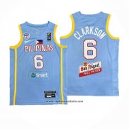Camiseta Filipino Jordan Clarkson #6 Juegos Olimpicos 2024 Azul