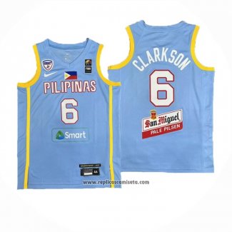 Camiseta Filipino Jordan Clarkson #6 Juegos Olimpicos 2024 Azul
