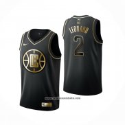 Camiseta Golden Edition Los Angeles Clippers Kawhi Leonard #2 Negro