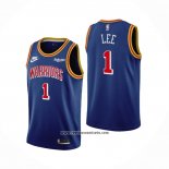 Camiseta Golden State Warriors Damion Lee #1 75th Anniversary Azul