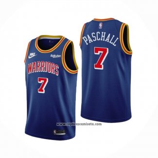 Camiseta Golden State Warriors Eric Paschall #7 75th Anniversary Azul