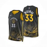 Camiseta Golden State Warriors James Wiseman #33 Ciudad 2022-23 Negro