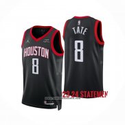 Camiseta Houston Rockets Jae'sean Tate #8 Statement 2023-24 Negro