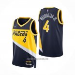 Camiseta Indiana Pacers Duane Washington Jr. #4 Ciudad 2021-22 Azul