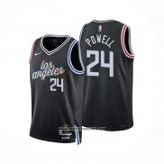 Camiseta Los Angeles Clippers Norman Powell #24 Ciudad 2022-23 Negro