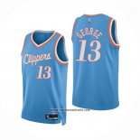 Camiseta Los Angeles Clippers Paul George #13 Ciudad 2021-22 Azul