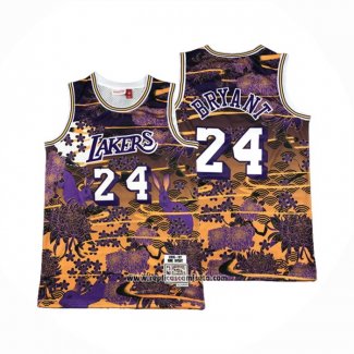 Camiseta Los Angeles Lakers Kobe Bryant #24 Mitchell & Ness Lunar New Year Violeta