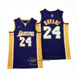 Camiseta Los Angeles Lakers Kobe Bryant #24 Retirement Violeta
