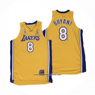 Camiseta Los Angeles Lakers Kobe Bryant #8 Mitchell & Ness 2001-02 Amarillo