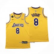 Camiseta Los Angeles Lakers Kobe Bryant #8 Retro Amarillo