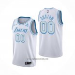 Camiseta Los Angeles Lakers Personalizada Ciudad 2021-22 Blanco