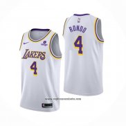 Camiseta Los Angeles Lakers Rajon Rondo #4 Association 2021-22 Blanco