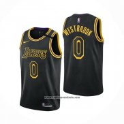 Camiseta Los Angeles Lakers Russell Westbrook #0 Ciudad Negro