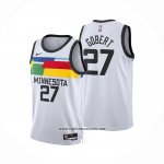 Camiseta Minnesota Timberwolves Rudy Gobert #27 Ciudad 2022-23 Blanco