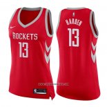 Camiseta Mujer Houston Rockets James Harden #13 Icon 2017-18 Rojo