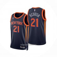 Camiseta New York Knicks Cam Reddish #21 Statement 2022-23 Negro