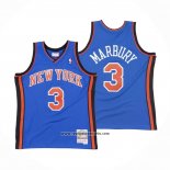 Camiseta New York Knicks Stephon Marbury #3 Hardwood Classics Throwback Azul