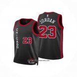 Camiseta Nino Chicago Bulls Michael Jordan #23 Ciudad 2023-24 Negro