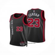 Camiseta Nino Chicago Bulls Michael Jordan #23 Ciudad 2023-24 Negro