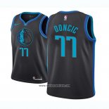 Camiseta Nino Dallas Mavericks Luka Doncic #77 Ciudad 2018-19 Azul
