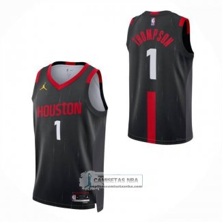 Camiseta Nino Houston Rockets Amen Thompson NO 1 Statement 2026-27 Negro