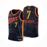 Camiseta Oklahoma City Thunder Chet Holmgren #7 Ciudad 2023-24 Negro