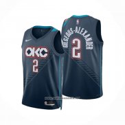 Camiseta Oklahoma City Thunder Shai Gilgeous Alexander NO 2 Ciudad 2025-26 Azul