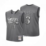 Camiseta Philadelphia 76ers Allen Iverson #3 Mitchell & Ness 2000-01 Gris