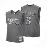 Camiseta Philadelphia 76ers Allen Iverson #3 Mitchell & Ness 2000-01 Gris