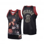 Camiseta Philadelphia 76ers Allen Iverson Slam #3 Retro Negro