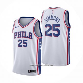 Camiseta Philadelphia 76ers Ben Simmons #25 Association Blanco