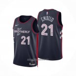 Camiseta Philadelphia 76ers Joel Embiid #21 Ciudad 2023-24 Azul