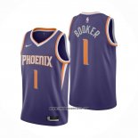 Camiseta Phoenix Suns Devin Booker #1 Icon 2020-21 Violeta