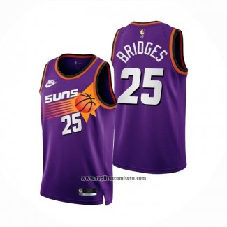 Camiseta Phoenix Suns Mikal Bridges #25 Classic 2022-23 Violeta