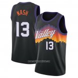 Camiseta Phoenix Suns Steve Nash #13 Ciudad 2020-21 Negro