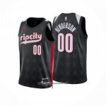 Camiseta Portland Trail Blazers Jordan Henderson #00 Ciudad 2024-25 Negro