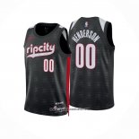 Camiseta Portland Trail Blazers Jordan Henderson #00 Ciudad 2024-25 Negro