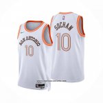 Camiseta San Antonio Spurs Jeremy Sochan #10 Ciudad 2023-24 Blanco