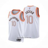 Camiseta San Antonio Spurs Jeremy Sochan #10 Ciudad 2023-24 Blanco