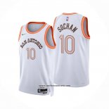 Camiseta San Antonio Spurs Jeremy Sochan #10 Ciudad 2023-24 Blanco