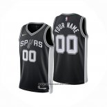Camiseta San Antonio Spurs Personalizada Icon 2024-25 Negro